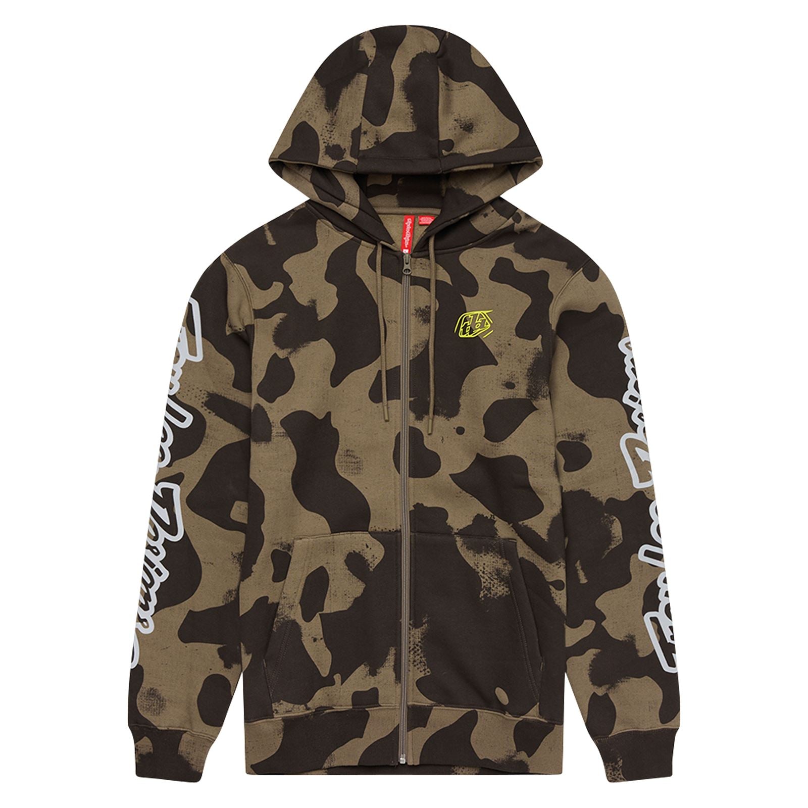 Troy Lee Designs Spring 2025 MX Branded Full Zip Hoodie Olive Camo